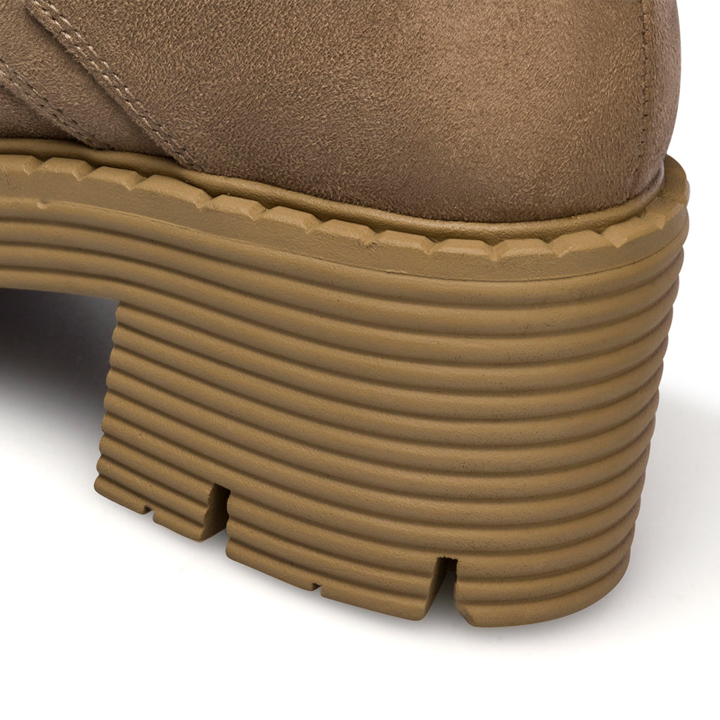 Anfibi beige da donna con tacco 6 cm Swish Jeans