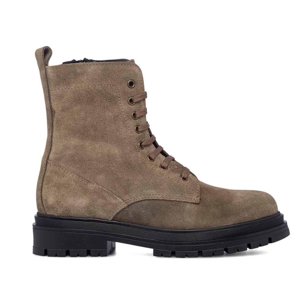 Anfibi taupe in microfibra da donna con suola chunky Swish Jeans