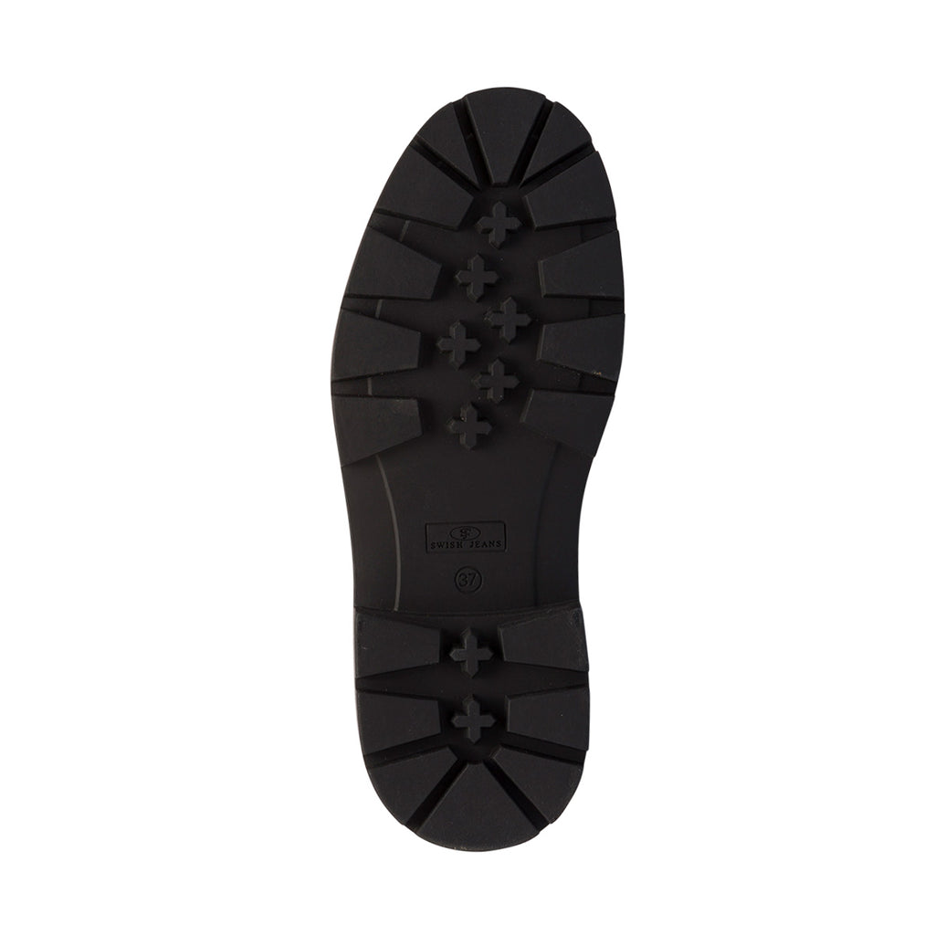 Anfibi neri da donna con suola carrarmato Swish Jeans