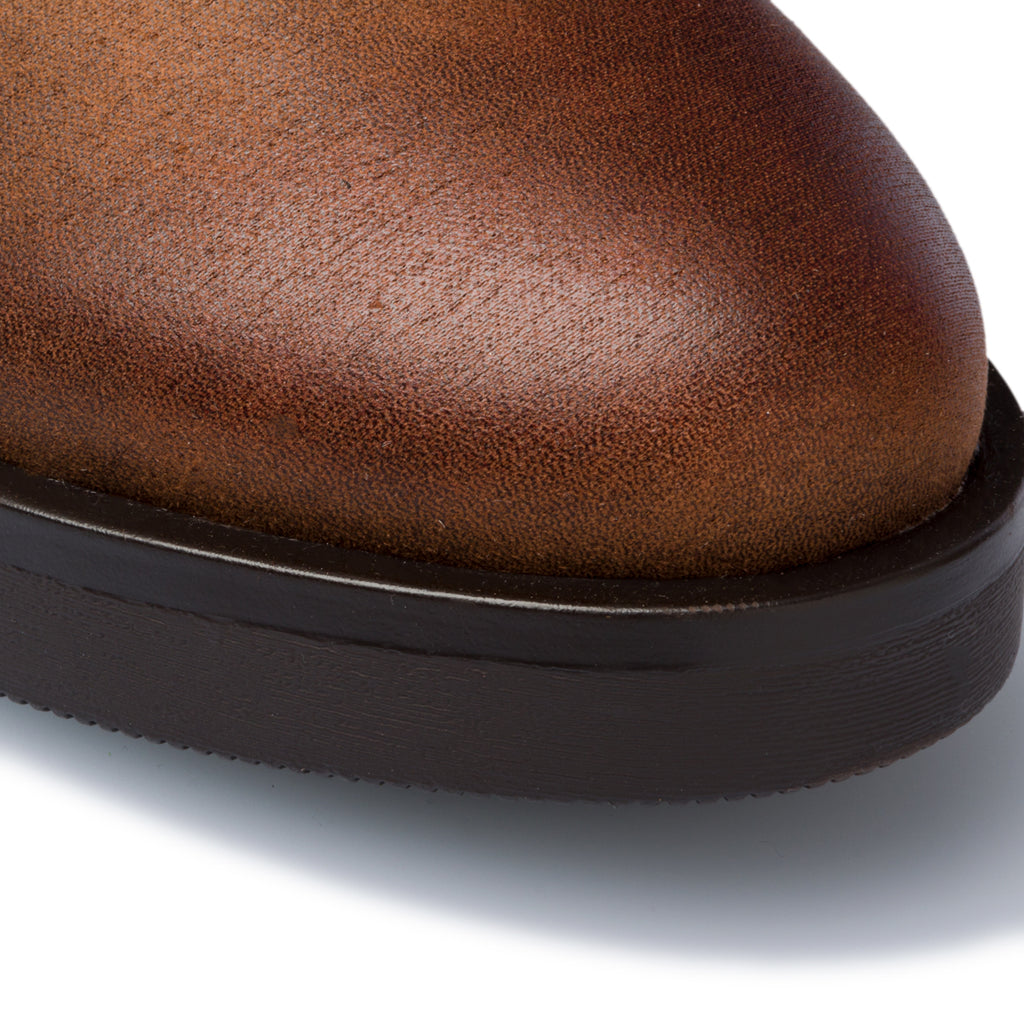 Anfibi marroni con tacco 4 cm Lora Ferres