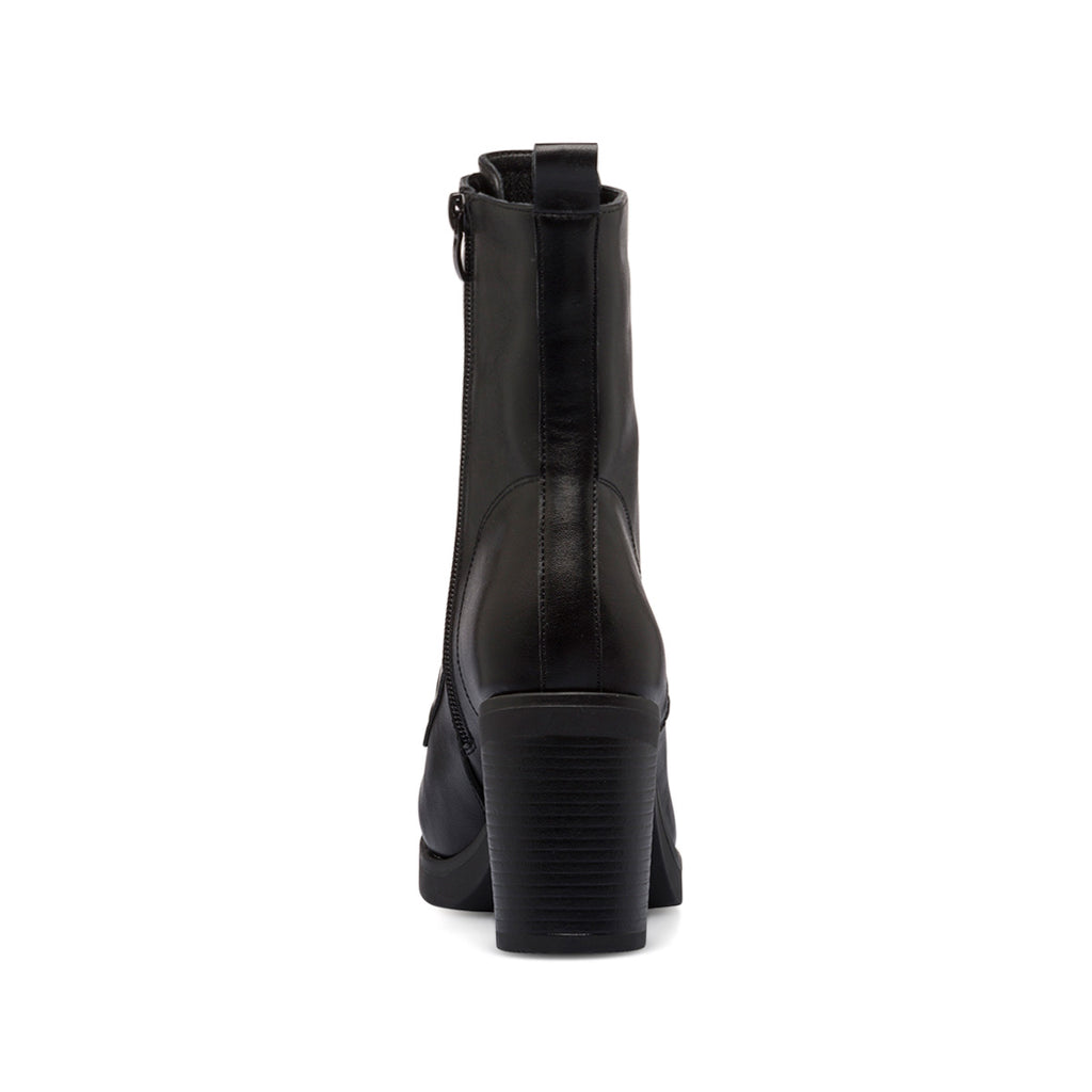 Anfibi neri da donna con tacco 8,5 cm e zip Lora Ferres