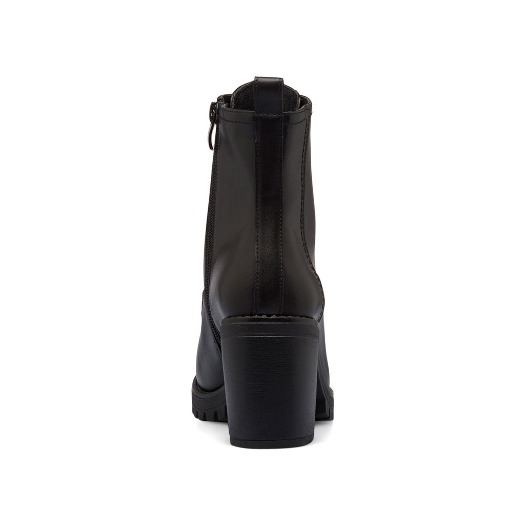 Anfibi neri da donna con tacco 8 cm e zip Lora Ferres