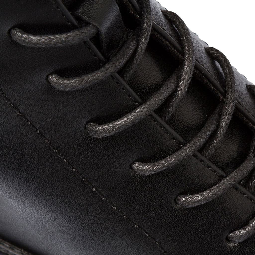 Anfibi neri da donna con tacco 8 cm e zip Lora Ferres