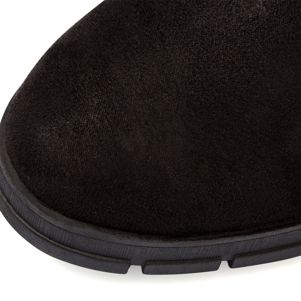 Stivaletti comfort neri in microfibra da donna con tacco 7 cm P Soft