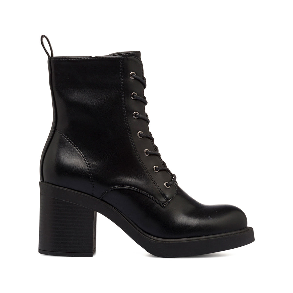 Anfibi neri da donna con tacco a blocco 8 cm Swish Jeans