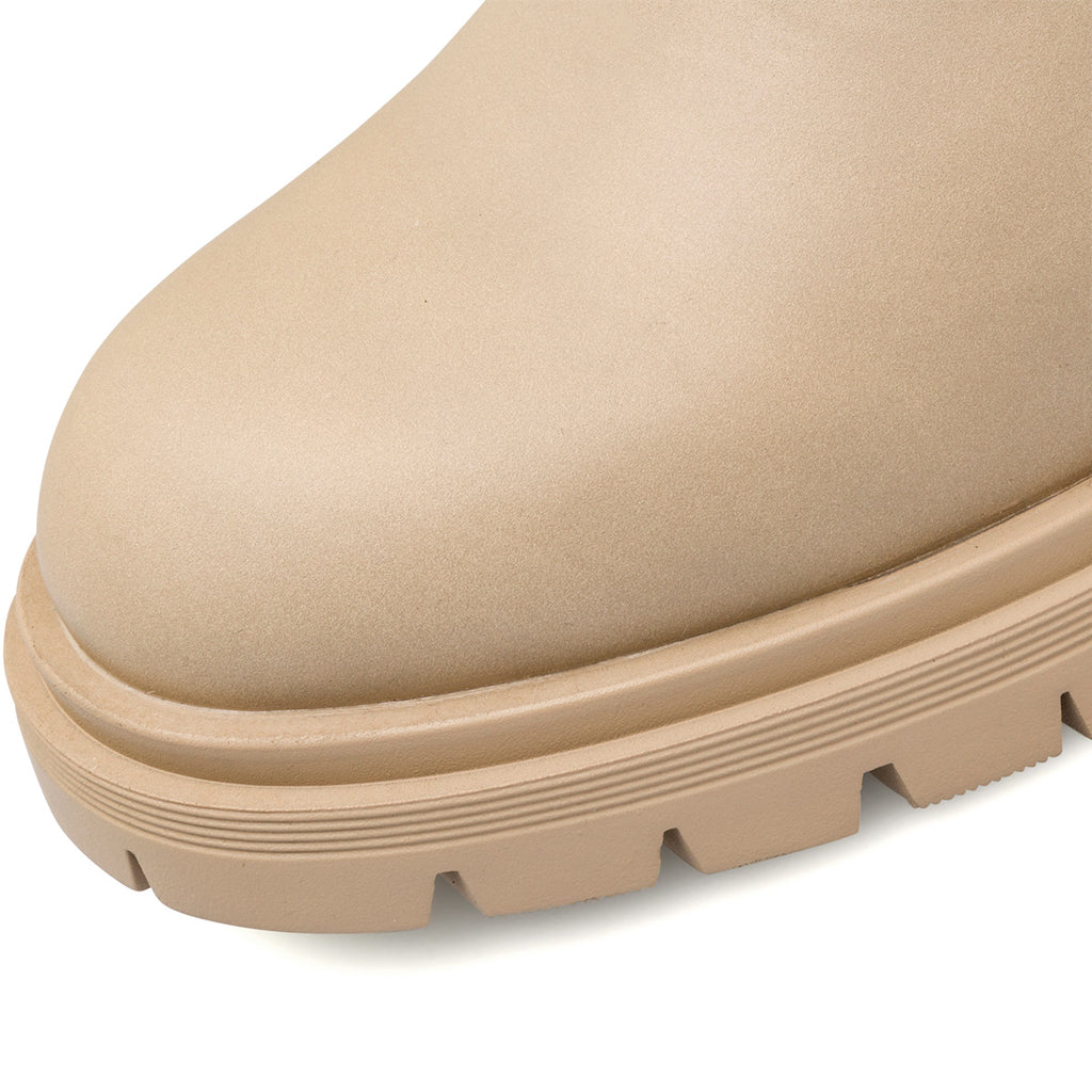 Stivaletti taupe da donna con suola chunky e tacco a blocco 8 cm Swish Jeans