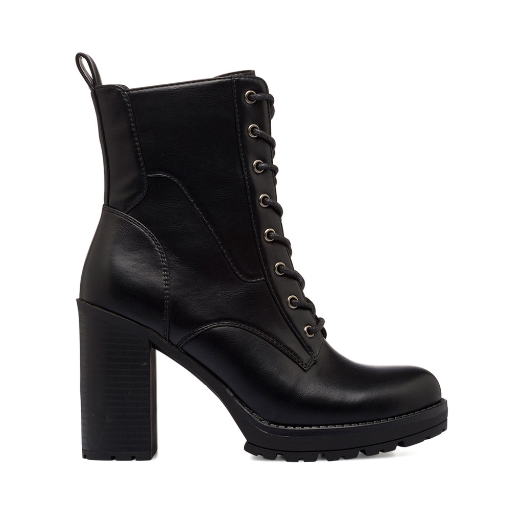 Anfibi neri da donna con tacco 10 cm Swish Jeans