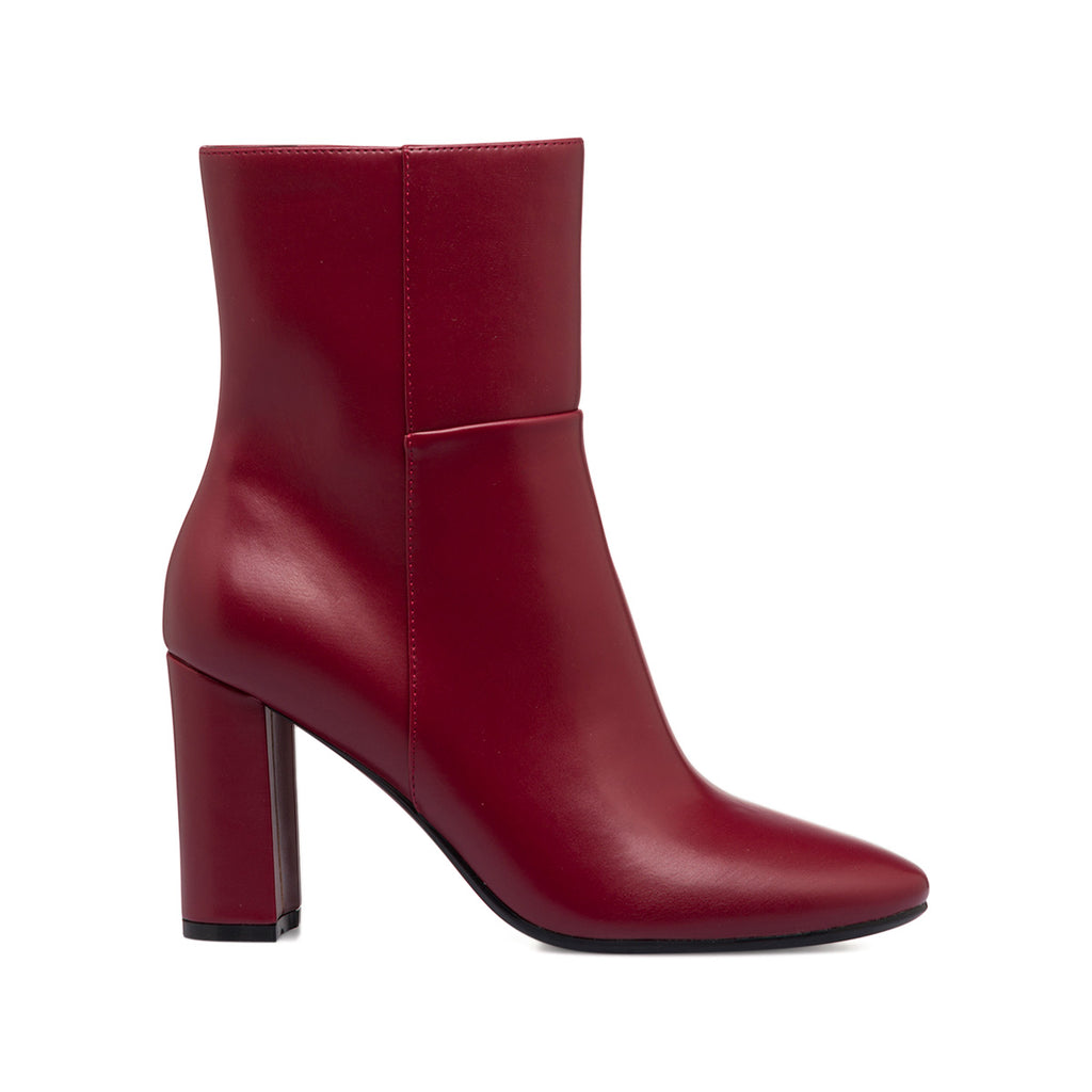 Stivaletti rossi da donna con zip e tacco 9 cm Lora Ferres