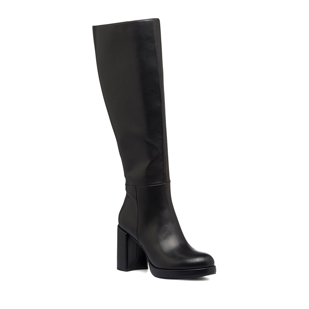 Stivali neri da donna con zip e tacco a blocco 9 cm Swish Jeans