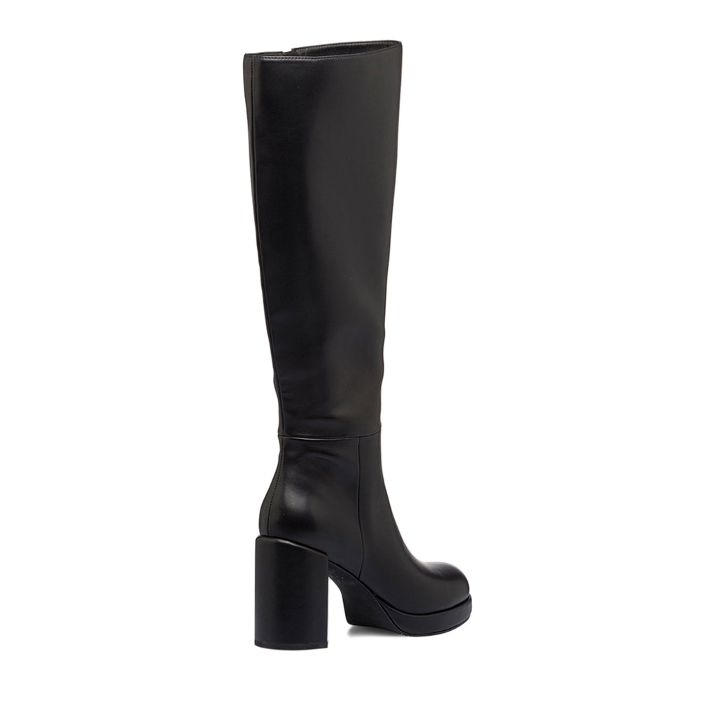 Stivali neri da donna con zip e tacco a blocco 9 cm Swish Jeans