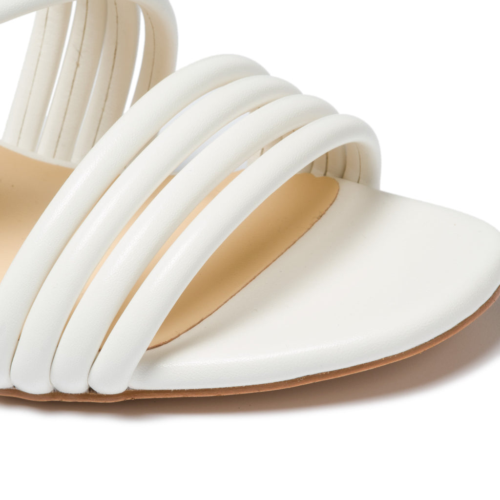Sandali bianchi con tacco 6 cm Lora Ferres