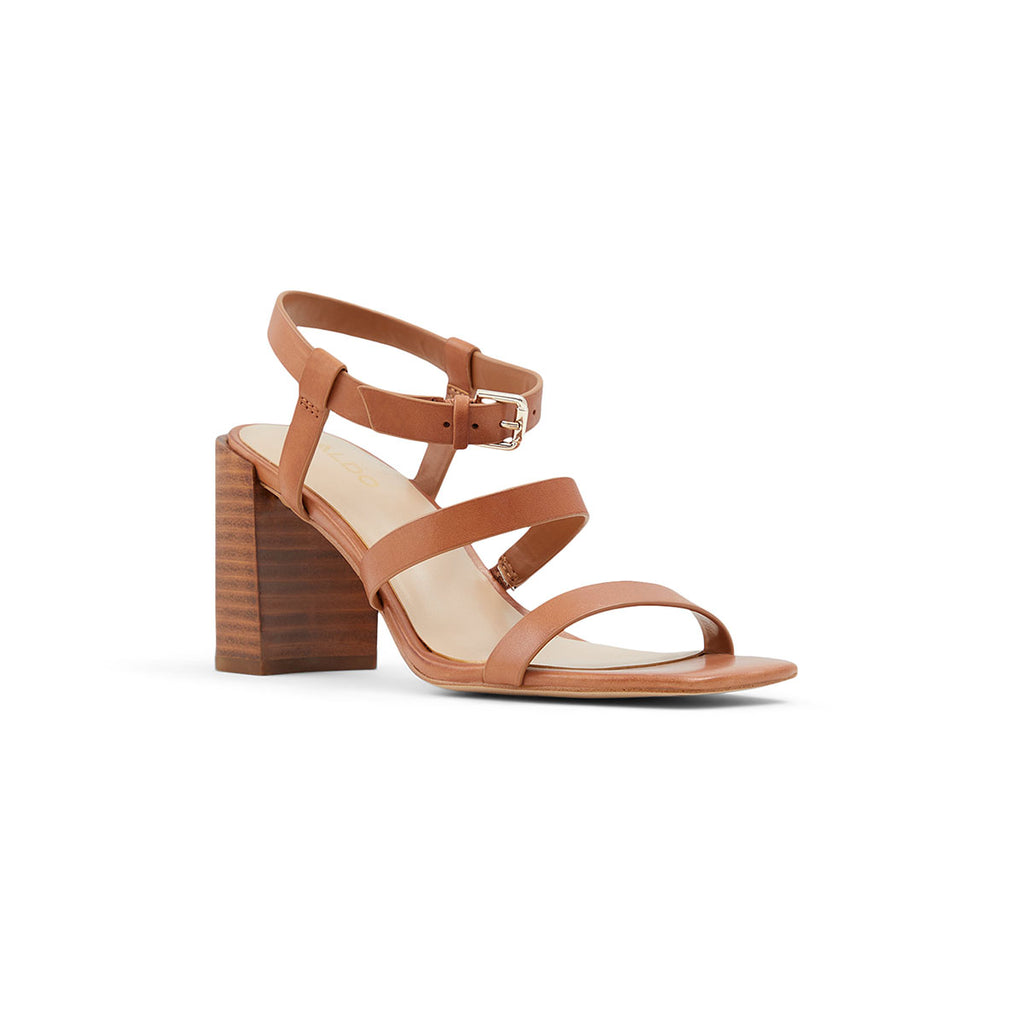 Sandali color cognac a punta squadrata con tacco 8,5 cm ALDO Havana