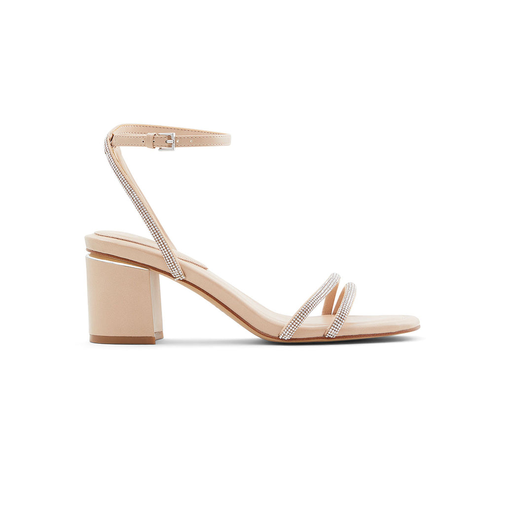 Sandali Slingback beige con tacco 6 cm e strass ALDO Miraydda