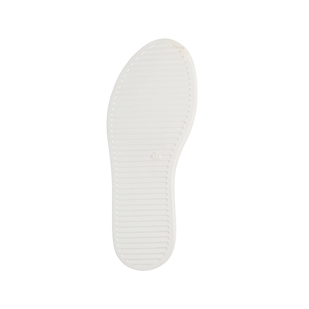 Sandali bianchi con fascia argento e zeppa 3 cm Lora Ferres