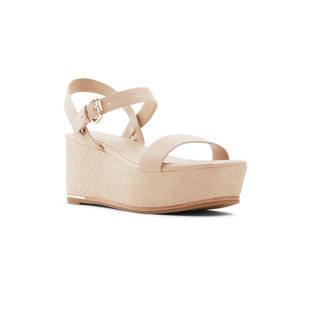 Sandali beige con zeppa 6 cm ALDO Eloiniel