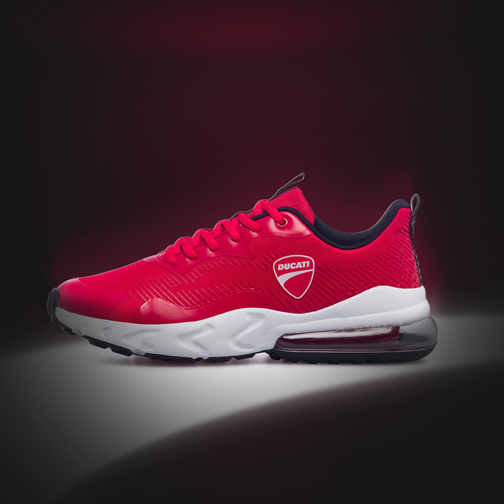 Sneakers rosse da uomo con suola ad aria Ducati Frontera