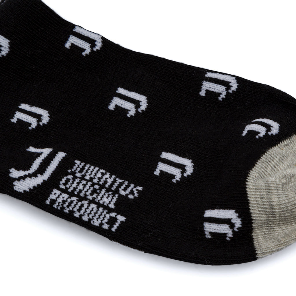 Pacco da 4 paia di calzini grigi e neri da bambino con logo Juventus