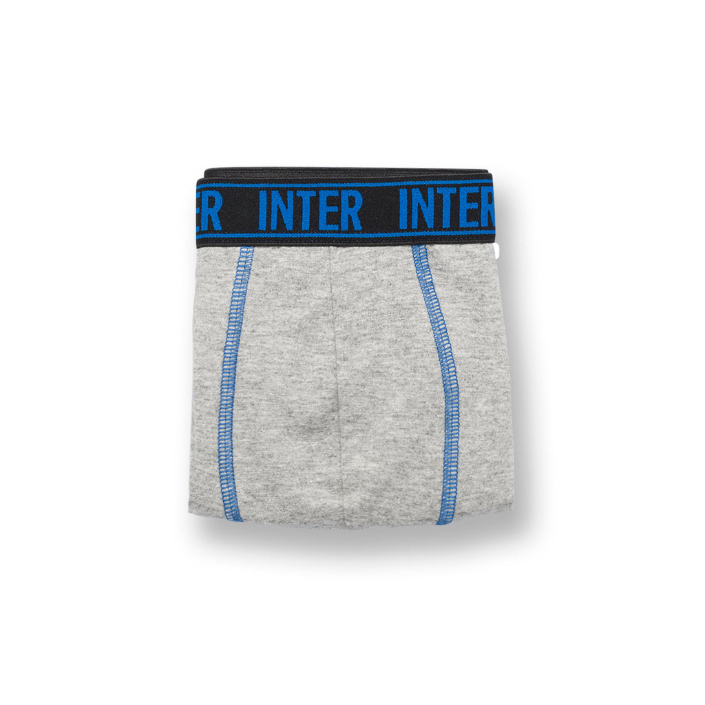 Boxer grigi da uomo con logo Inter