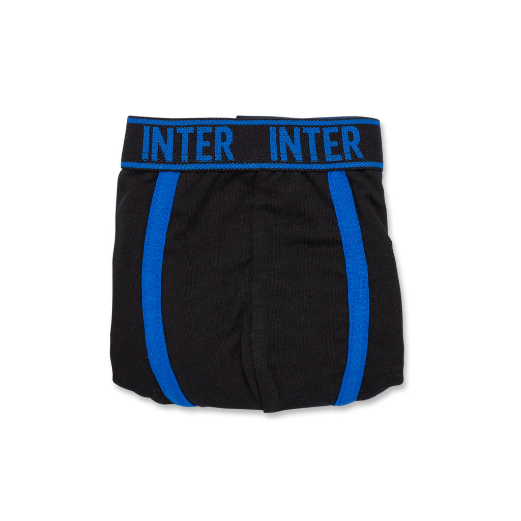 Boxer neri da bambino con logo Inter