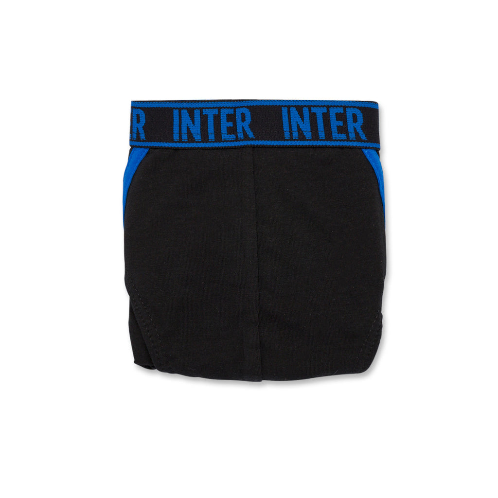 Slip neri da bambino con logo Inter