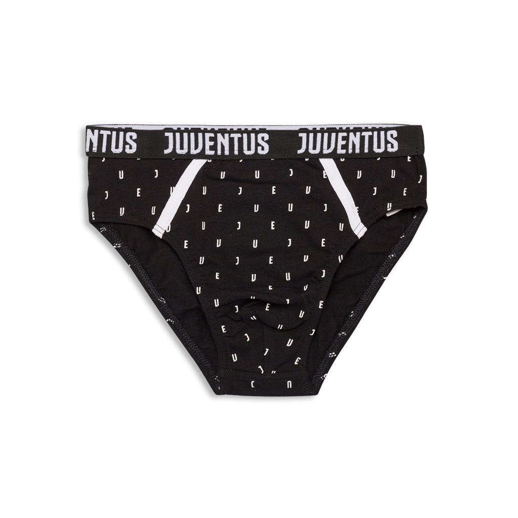 Slip neri da bambino con logo Juventus