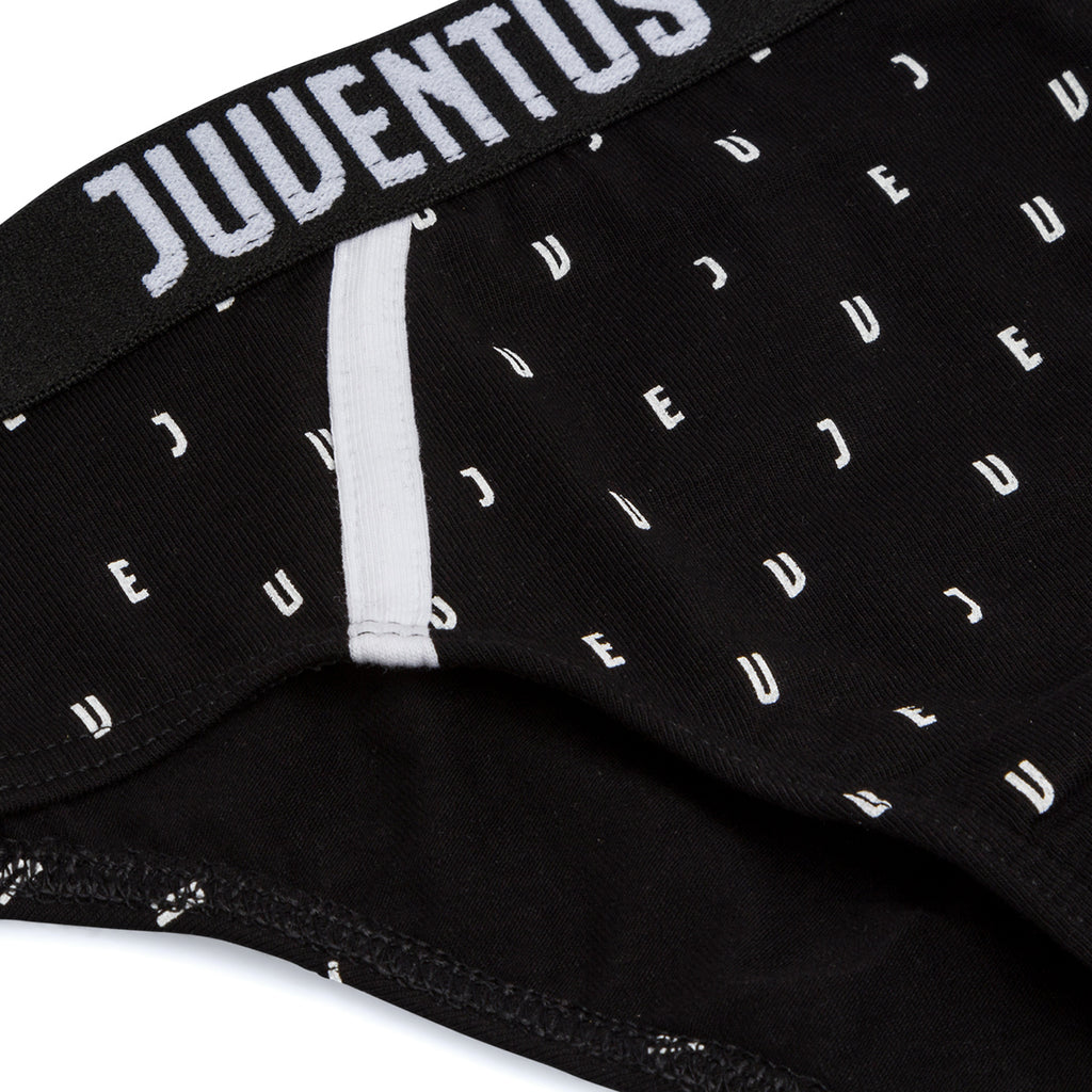 Slip neri da bambino con logo Juventus