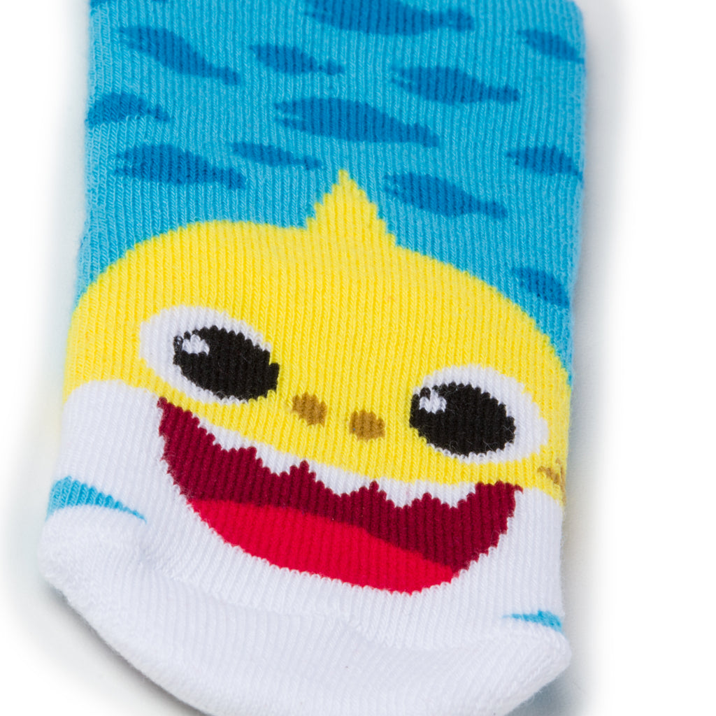 Calzini antiscivolo azzurri da bambino Baby Shark