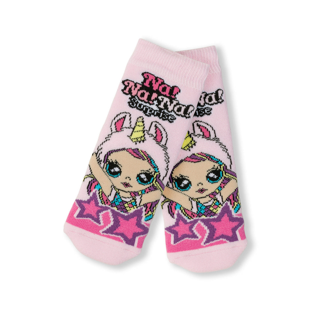 Calzini antiscivolo rosa da bambina Na! Na! Na! Surprise