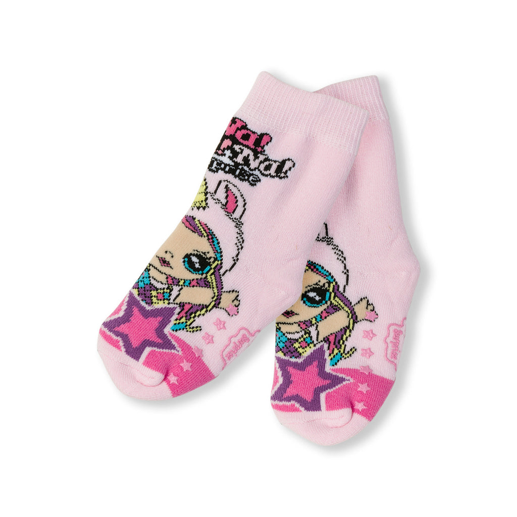 Calzini antiscivolo rosa da bambina Na! Na! Na! Surprise