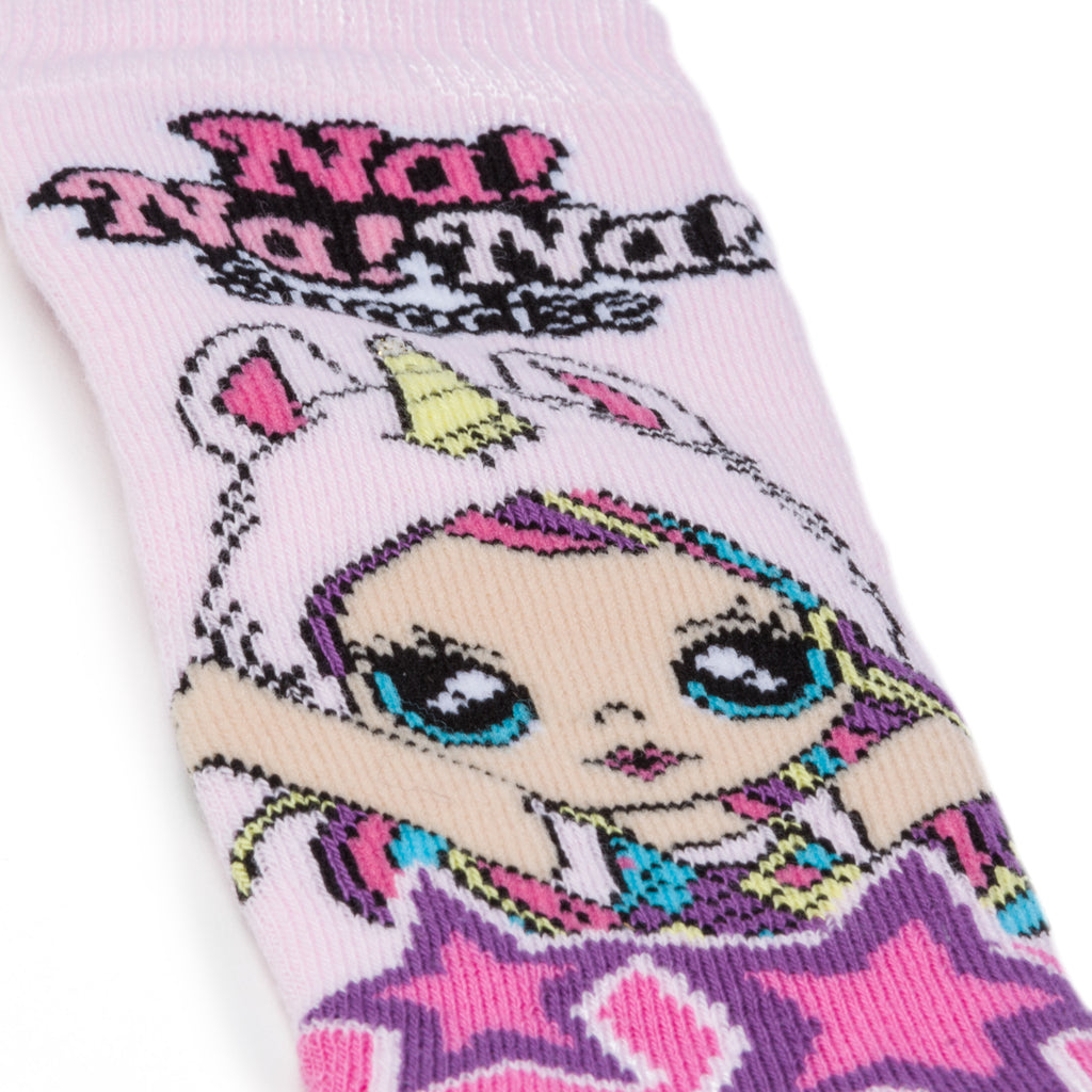 Calzini antiscivolo rosa da bambina Na! Na! Na! Surprise