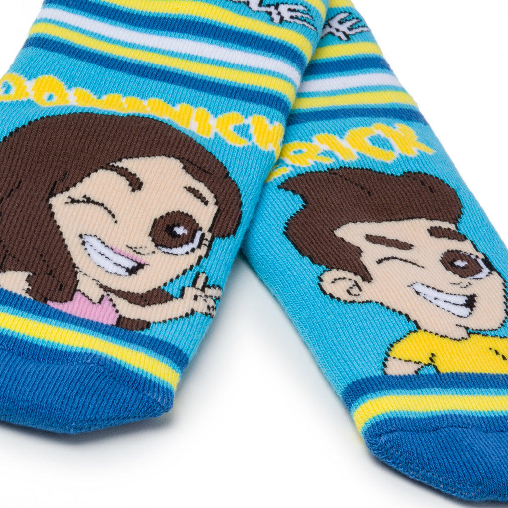 Calzini antiscivolo azzurri da bambino Dinsieme