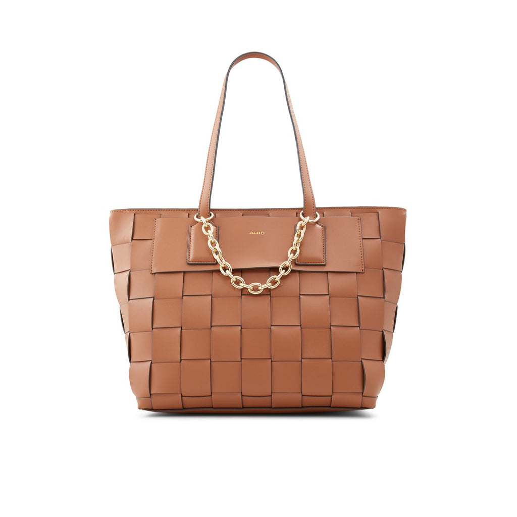 Borsa a spalla color cognac effetto intrecciato ALDO Alhena