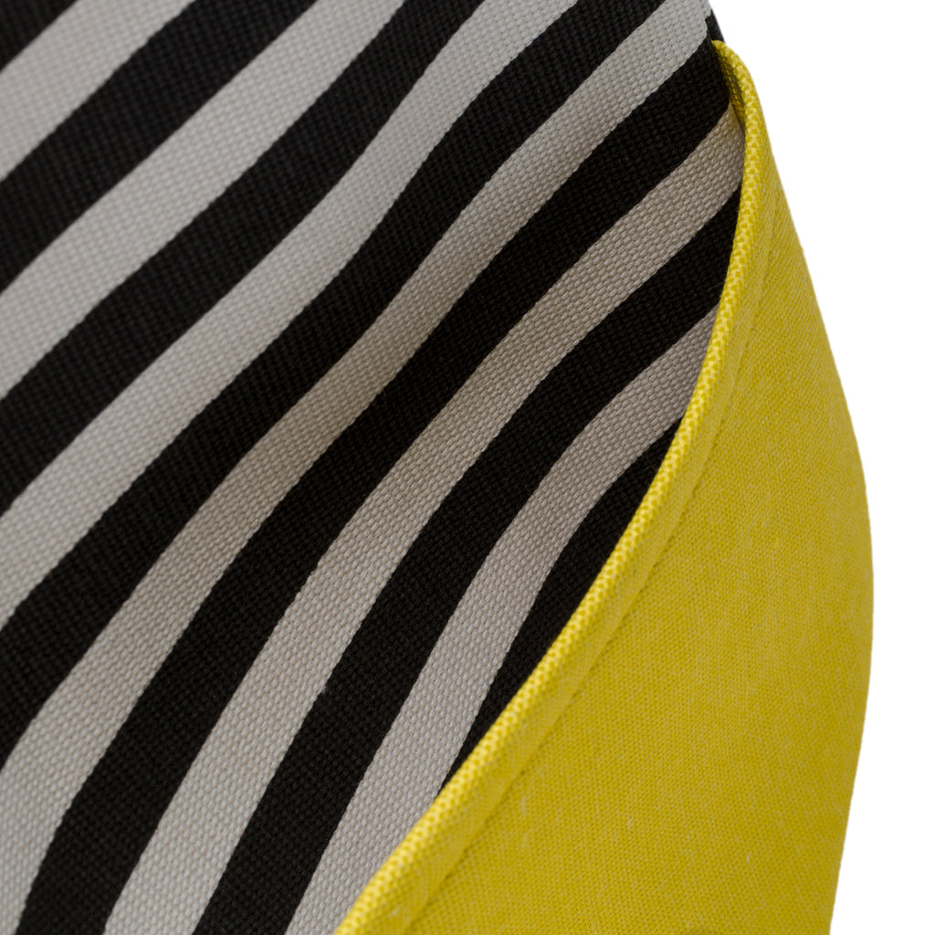 Borsa mare a righe con tasche esterne gialle Lora Ferres