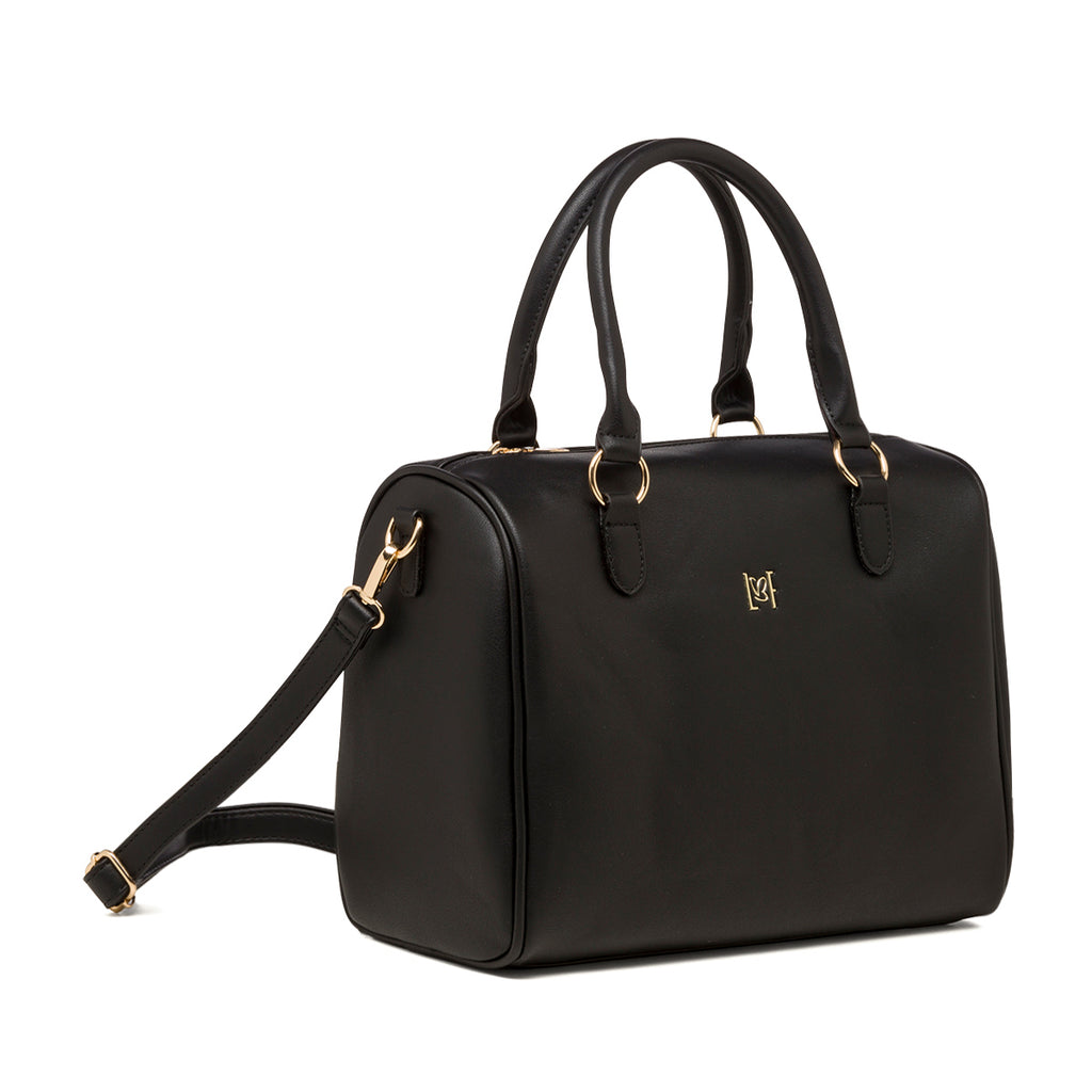 Borsa a mano nera da donna con tracolla rimovibile Lora Ferres