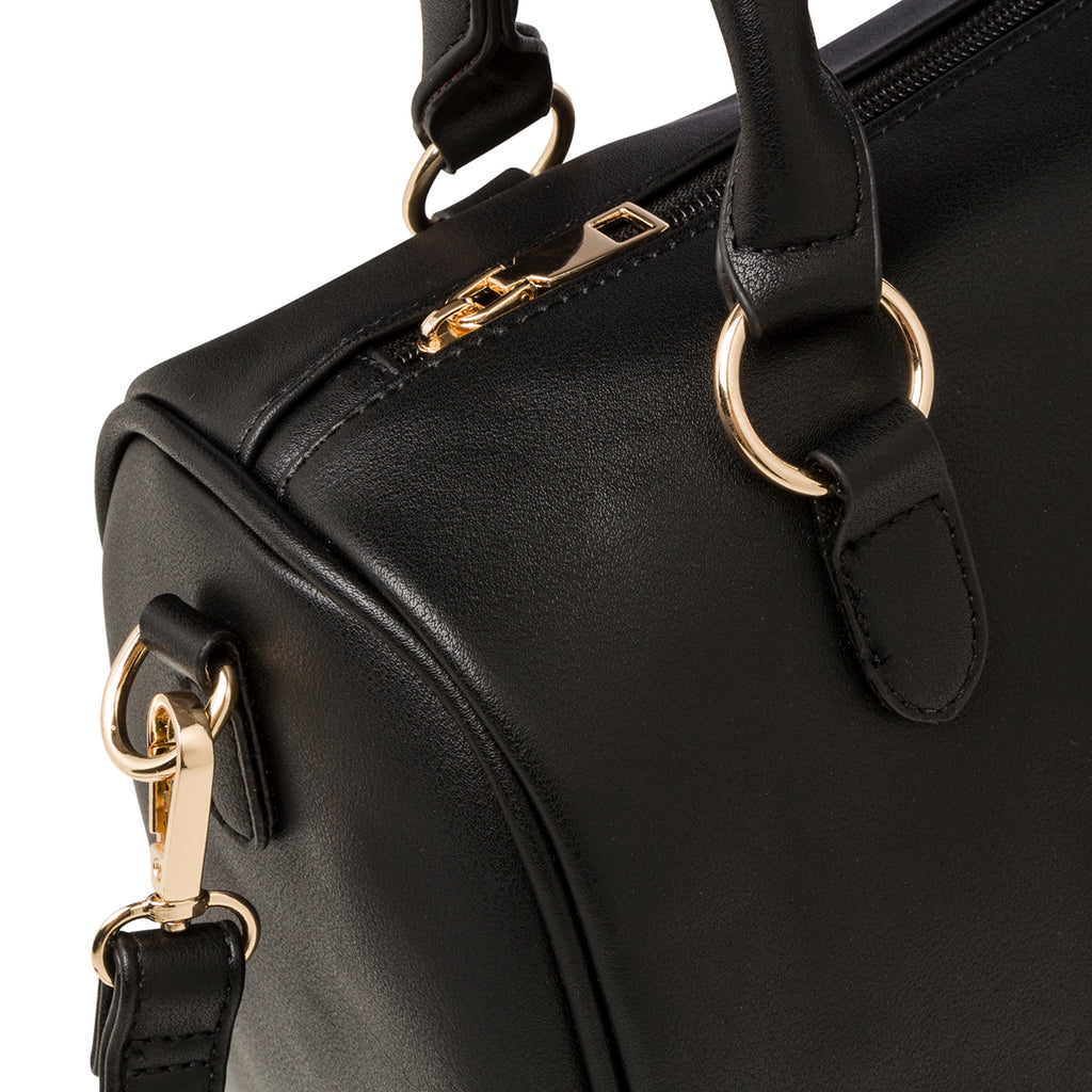 Borsa a mano nera da donna con tracolla rimovibile Lora Ferres