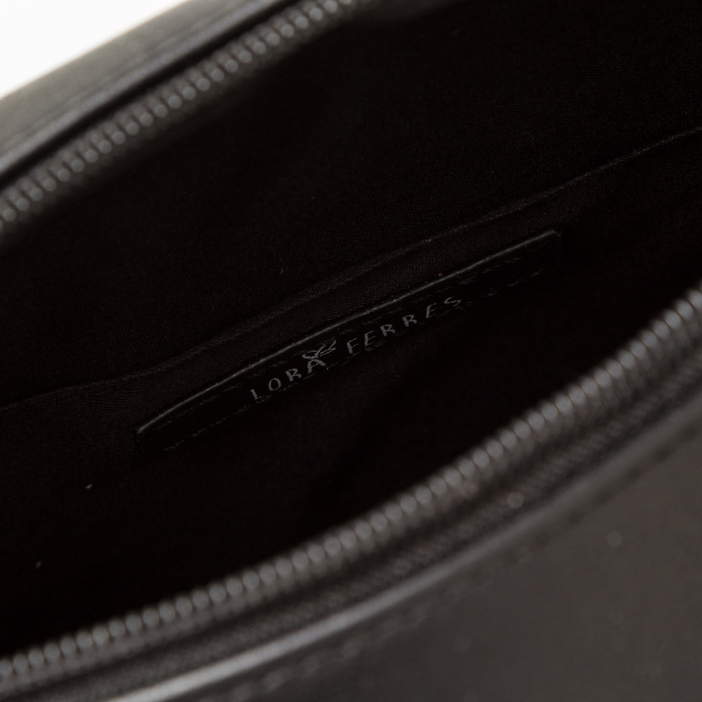 Borsa a mano nera da donna con tracolla rimovibile Lora Ferres